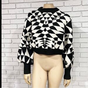 Farm Rio Women’s Heart‎ Deco Knit Sweater